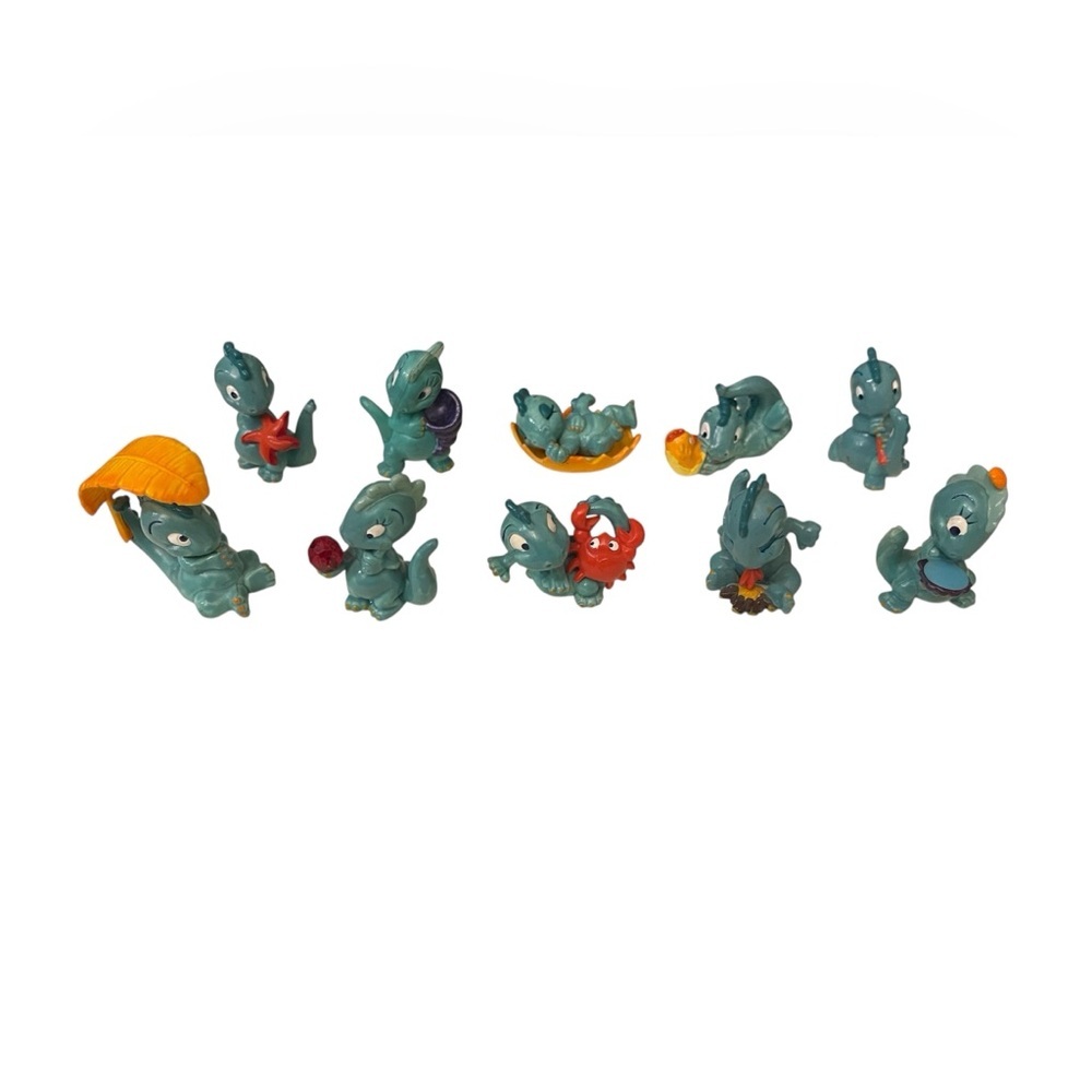 KINDER SURPRISE SET dragons (10) Drolly Dinos on beach 1993